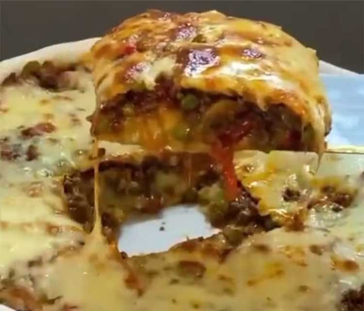Fırında Kıymalı ve Sebzeli Patates Püresi
