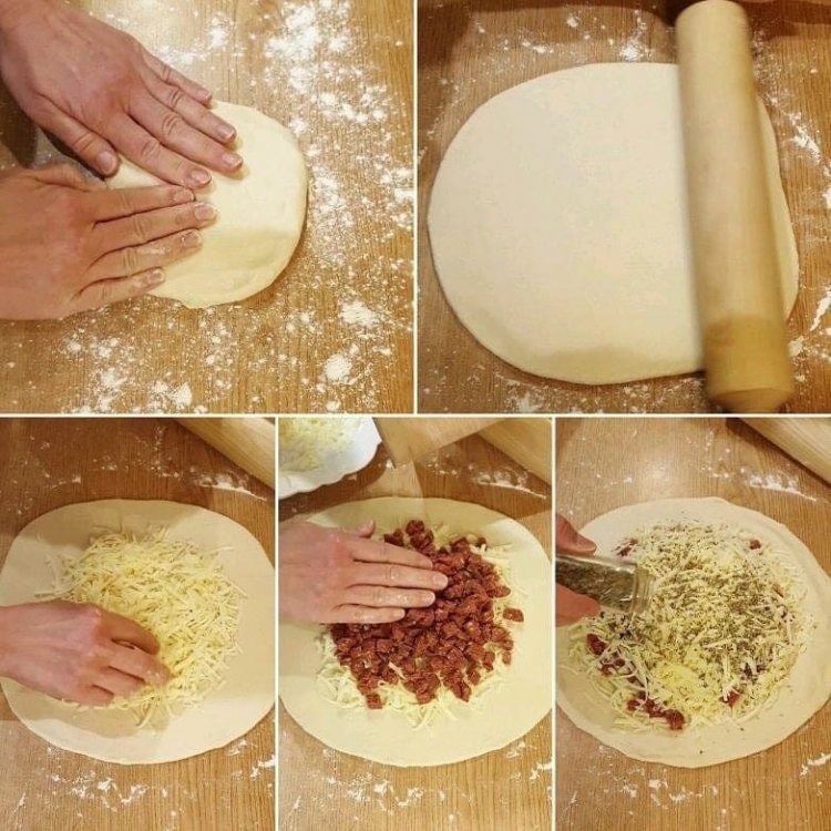 El Yapımı Kekik ve Sucuklu Tava Ekmeği