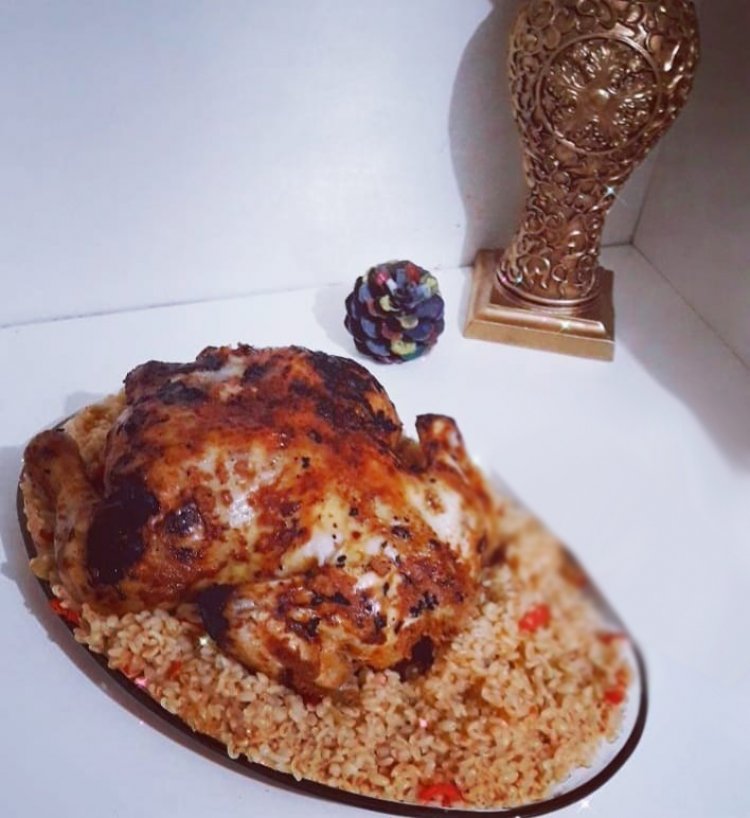 Fırında Tavuk ve Sebzeli Bulgur Pilavı